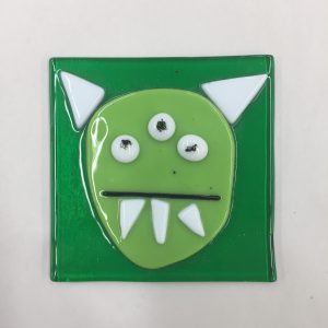 Fused Glass Monster art piece