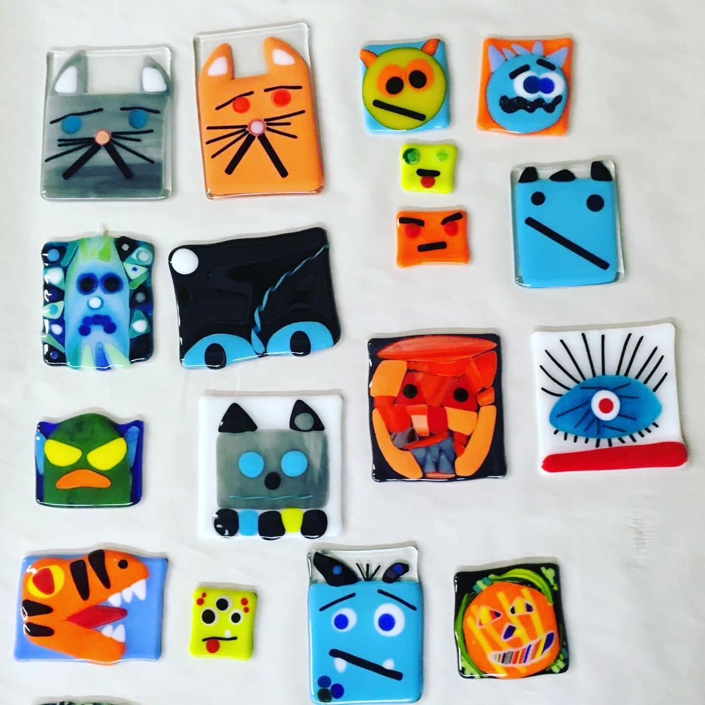 Vernon Community Arts Centre - Fused Glass Monster Tiles for Ages 6 to 106